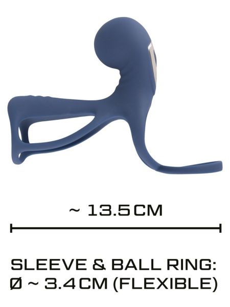 Vibrating Cock Sleeve with Ball Ring - 10